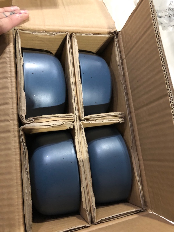 Photo 2 of 20oz 4pk Stoneware Tilley Cereal Bowls Blue - Threshold&#8482;
