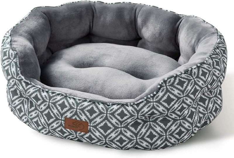 Photo 1 of Bedsure 25 inch Small Dog Bed & Cat Bed, Round Pet Beds for Indoor Cats or Small Dogs, Round Machine Washable Super Soft & Plush Flannel Pet Supplies, Slip-Resistant Oxford Bottom, Grey
