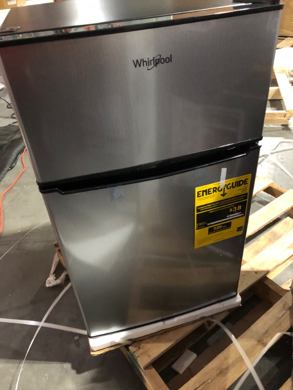 Photo 2 of Whirlpool 3.1 cu ft Mini Refrigerator Stainless Steel WH31S1E