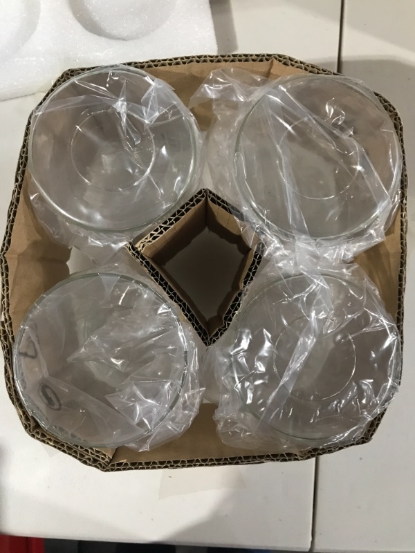 Photo 2 of 4 Pack Clear Glass Shade Clear Cylinder Glass Lamp Shade Height 5.5 inch, Diameter 3.54 inch, Fitter 1.65 inch High Transmittance Lampshade Light fixtures replacement for Pendant Lights Chandelier