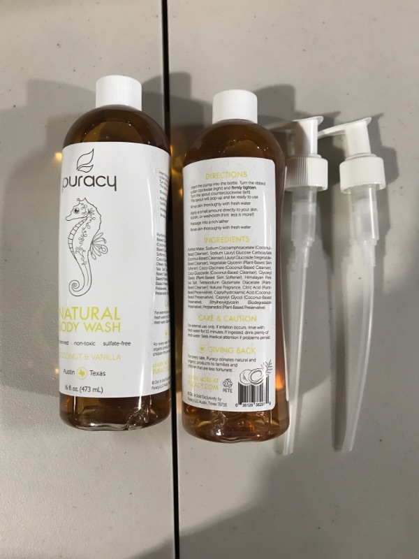 Photo 1 of Puracy Baby Shampoo & Body Wash (2-Pack) - Natural, Fragrance-Free Baby Body Wash For Sensitive Skin - Two 16oz Bottles of Plant-Based Baby Wash And Shampoo For Daily Use