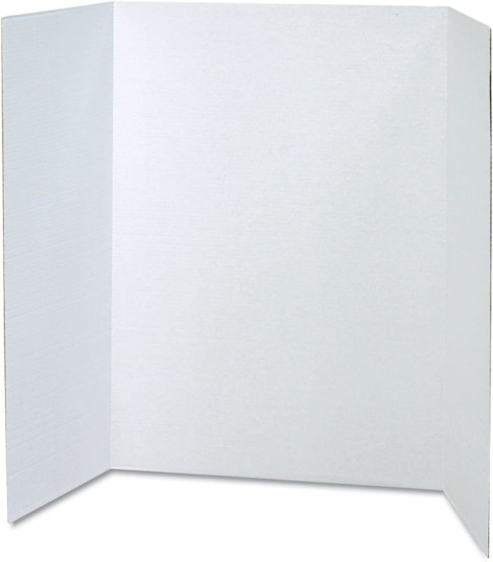 Photo 1 of Pacon Presentation Board, White, Single Wall, 48" x 36", 4 Boards Pk 3 Count