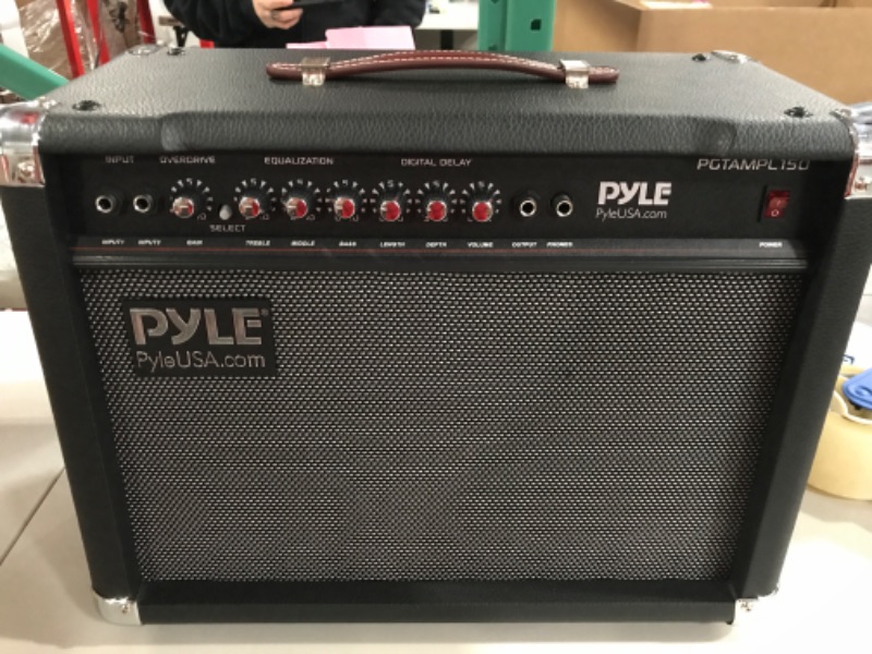 Photo 2 of Portable Electric Guitar Amplifier, 40 Watt Power, Two 6” & 8” High-Definition Speaker Cones, Bass, Dual Inputs, Overdrive, Digital Delay, Amp Control Volume, EQ for Beginner and Advance Practice