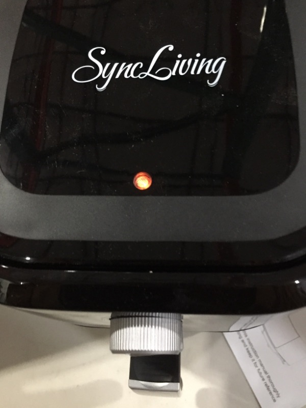 Photo 2 of Sync Living 4.8 Quart Small Air Fryer, 6-in-I Less Oil Airfryer, Oven Pizza Cooker with Temperature & Time Control Air Fryers, Non-Stick Fry Basket, Recipe Guide, Auto Shut-off Feature, Black