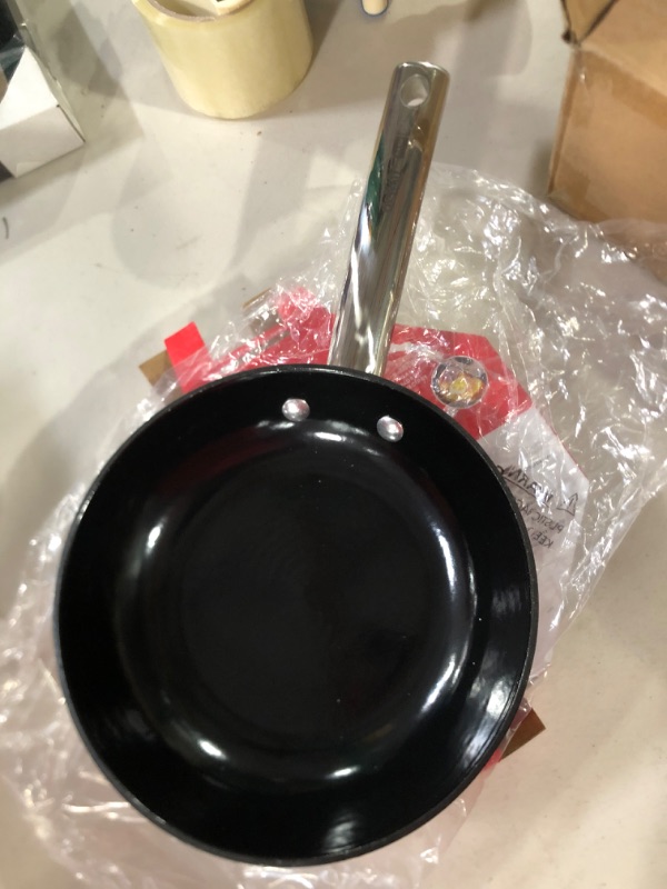 Photo 3 of Delish by Dash: 8" Lightweight Cast Iron Pan for Pancakes, sauces, vegetables, pasta, and more - Red 8" Red