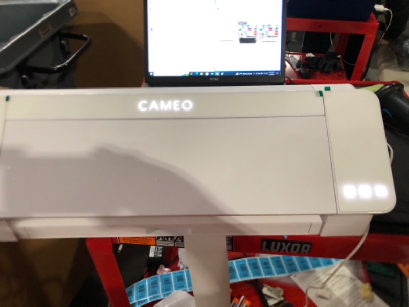 Photo 2 of Silhouette Cameo 4 with Bluetooth,  Autoblade 2, 100 Designs and Silhouette Studio Software - White Edition