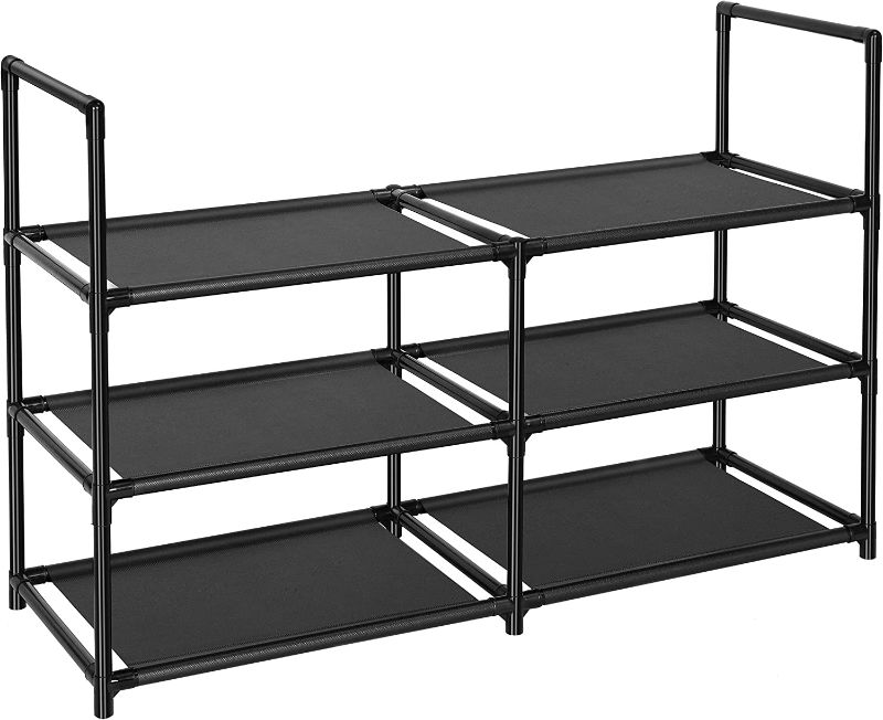 Photo 1 of FIDUCIAL HOME 3 Tiers Shoe Rack 12-15 Pairs Sturdy Shoe Shelf - grey
35.3 "L x 12"W x 22.6"H