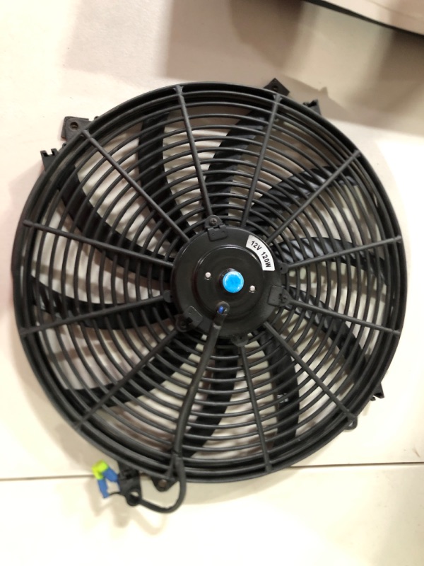 Photo 2 of 16" inch Universal Slim Fan Push Pull Electric Radiator Cooling 12V black FAN ONLY