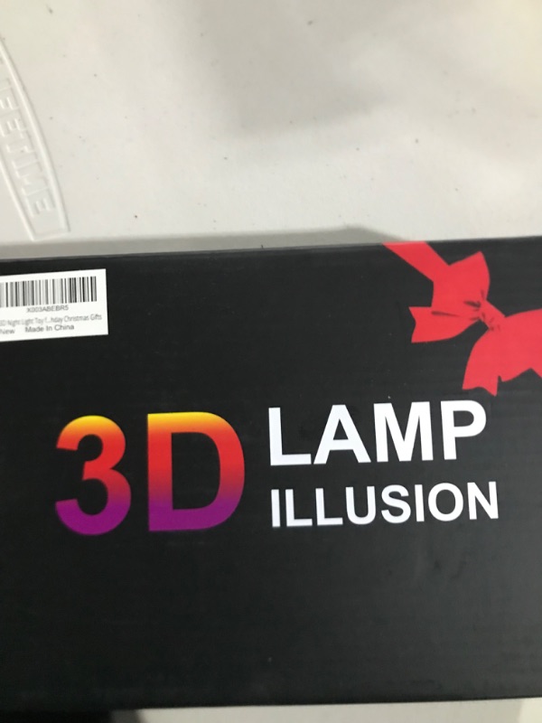 Photo 2 of 3D Night Light Illusion Table Lamp 16 Colors Change with Remote Room Decor Gifts for Kids Fans Christmas