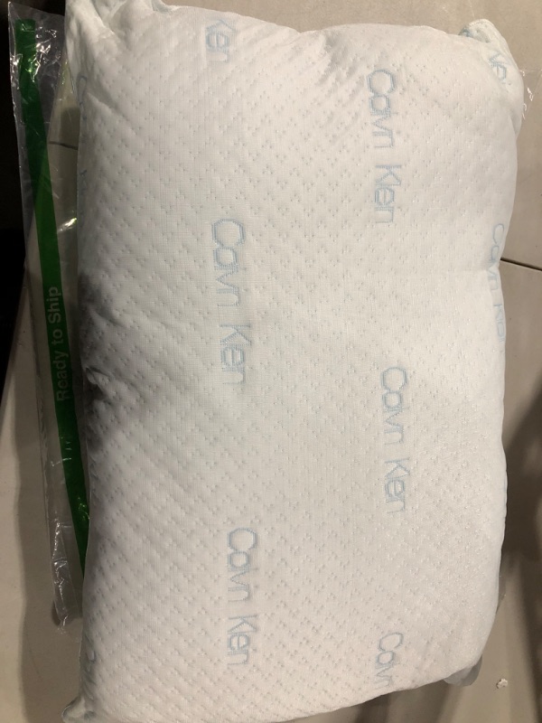 Photo 2 of Calvin Klein Down Around Extra Firm Support Pillow (Standard/Queen - 20” x 28” - White) -  Dual Core Down Feather Pillow/Soft Plush Comfort/Extra Firm Support Pillow for Back/Side Sleepers Sleepers Standard (Pack of 1)