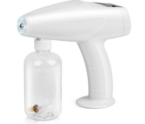 Photo 1 of Disinfectant Fogger,Handheld Rechargeable Nano Spray Gun,Touch Screen Portable Atomizer Sprayer?250ml?White