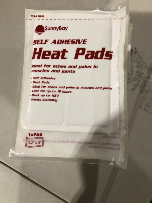 Photo 2 of SunnyBay Heat Patches for Pain Relief - Heat Therapy Patch, 30-Pack – Air-Activated Disposable Pack, Adhesive Heating Pad for Shoulder, Neck, Back, Menstrual, & Knee, 3.5x5 in. 30 Count (Pack of 1) 30.0