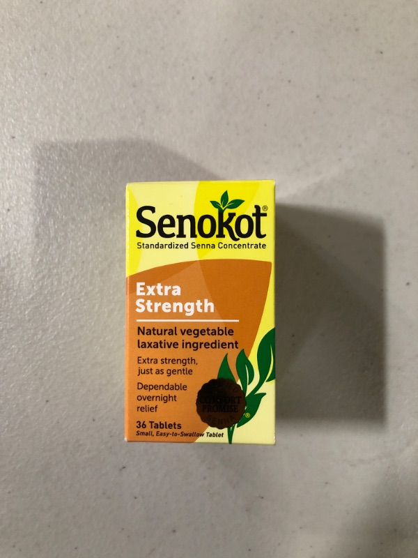 Photo 1 of Senokot Extra Strength Natural Vegetable Laxative for Gentle Overnight Relief Occasional Constipation, 36 Count 36 Count (Pack of 1)