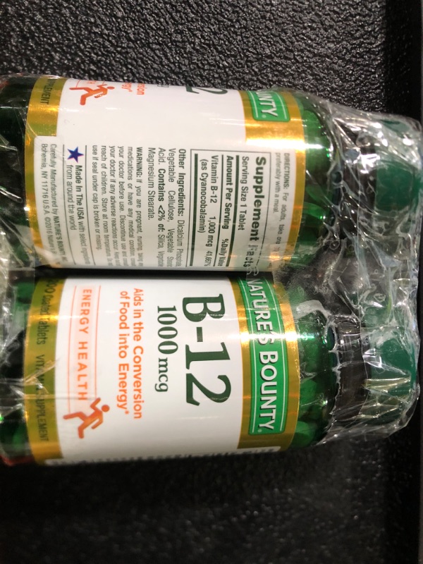 Photo 2 of Nature's Bounty Vitamin B12, Supports Energy Metabolism, Tablets, 1000mcg, 200 Ct Unflavored