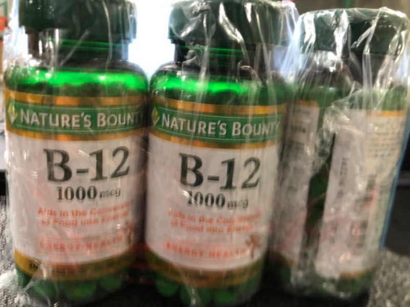 Photo 2 of Nature's Bounty Vitamin B12, Supports Energy Metabolism, Tablets, 1000mcg, 200 Ct Unflavored
3 pack 