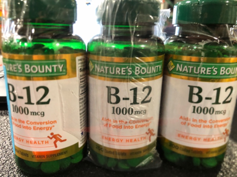 Photo 2 of Nature's Bounty Vitamin B12, Supports Energy Metabolism, Tablets, 1000mcg, 200 Ct Unflavored
3 pack