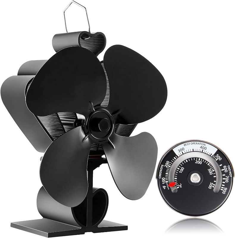 Photo 1 of Bluesea Upgrade Wood Stove Fan, 4 Blade Fireplace Fan 9.02 x 7.44 x 5.83 inches
