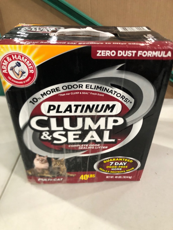 Photo 2 of ARM & HAMMER Clump & Seal Platinum Cat Litter 40 lb