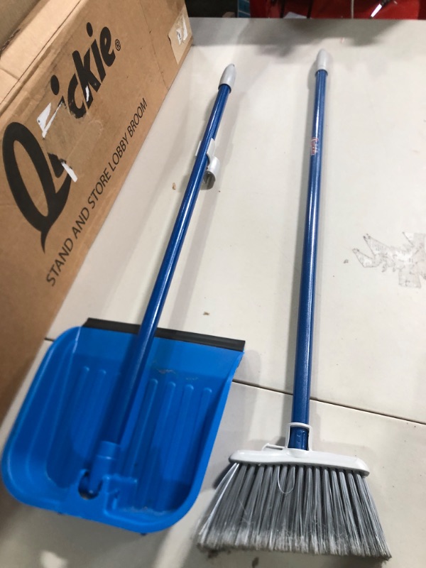 Photo 2 of Quickie Stand & Store, Upright Broom and Dustpan Set, 35 Inch Height, for Use in Home, Kitchen, Office, Lobby, and Outdoors with Stand Broom and Dustpan Set