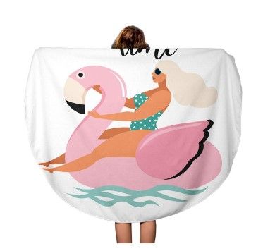 Photo 1 of 60 inch Round Beach Towel Blanket 