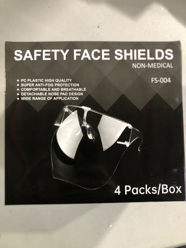 Photo 2 of Protective Face Shield - Reusable 2 PC Unisex Face-Shield, All-Round Protection with Strap