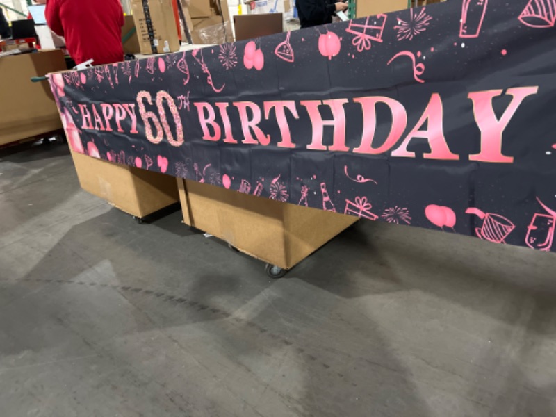 Photo 1 of 60th happy birthday sign 