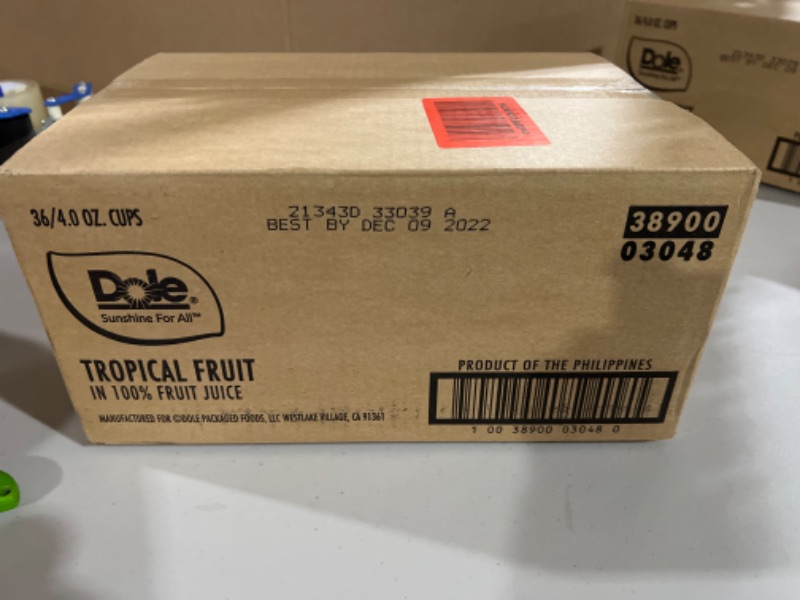 Photo 1 of Dole Fruit Bowls Mixed Fruit in 100% Juice, Gluten Free Healthy Snack, 4 Oz, 36 Total Cups