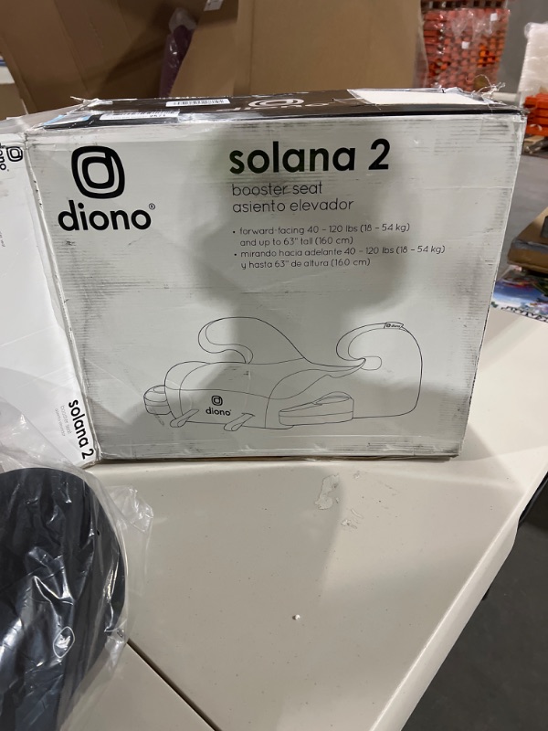 Photo 3 of Diono Solana 2 Latch Backless Booster Car Seat - Black