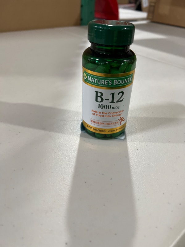 Photo 2 of Nature's Bounty Vitamin B12, Supports Energy Metabolism, Tablets, 1000mcg, 200 Ct Unflavored