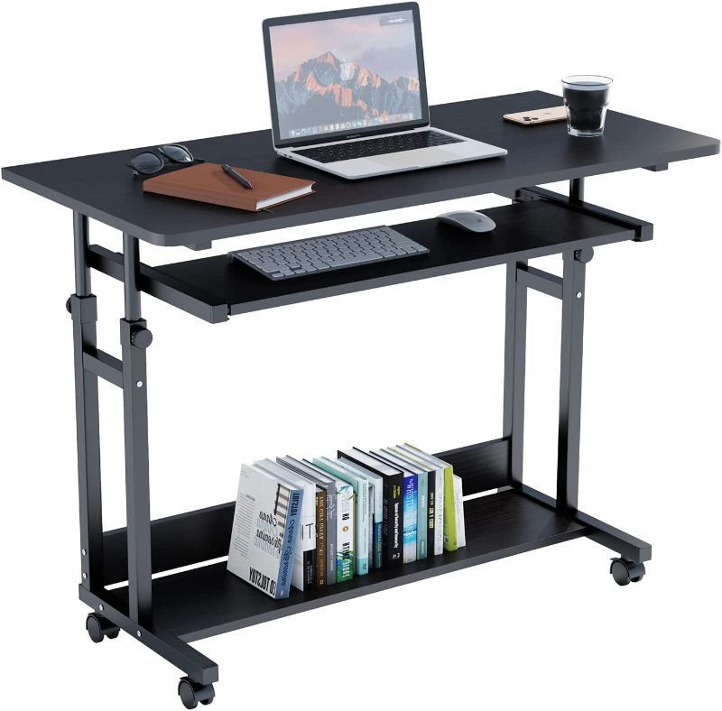 Photo 1 of Dripex Rolling Desk - 31.5” Adjustable Computer Desk Home Office Computer