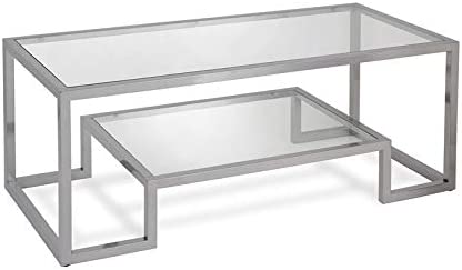 Photo 1 of Athena 45'' Wide Rectangular Coffee Table in Satin Nickel
