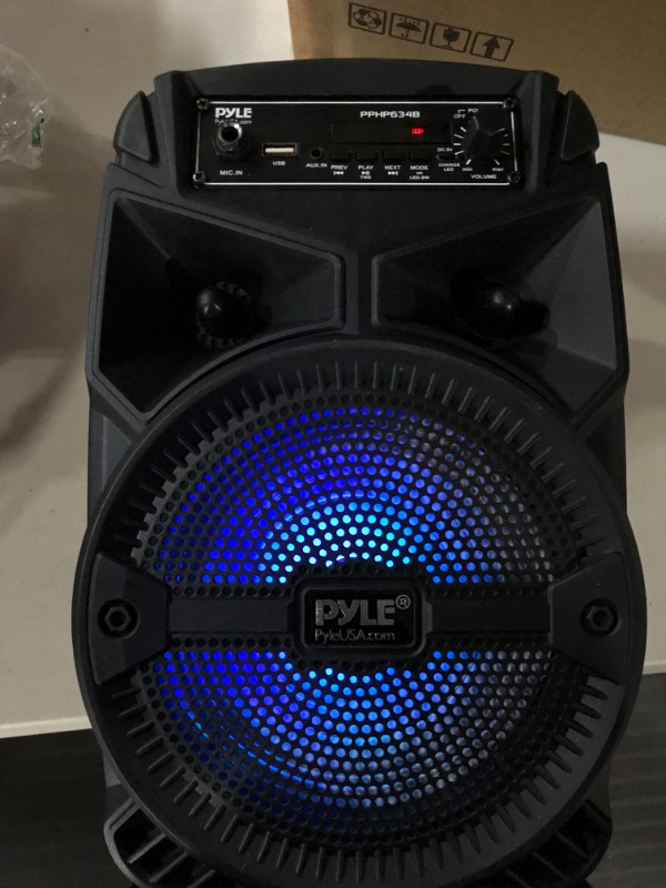 Photo 2 of Pyle Portable Bluetooth PA Speaker System - 240W Remote PPHP634B & -Pro Includes 15ft XLR Cable to 1/4'' Audio Connection, Connector, Black, 10.10in. x 5.00in. x 3.30in. (PDMIC58) Speaker System 240W + 15ft XLR Cable