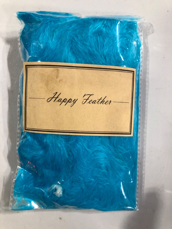 Photo 2 of 2 Yards 20g Fluffy Marabou Feather Boa for DIY Craft Sewing Trim Home Wedding Party Decoration-Blue blue 20g