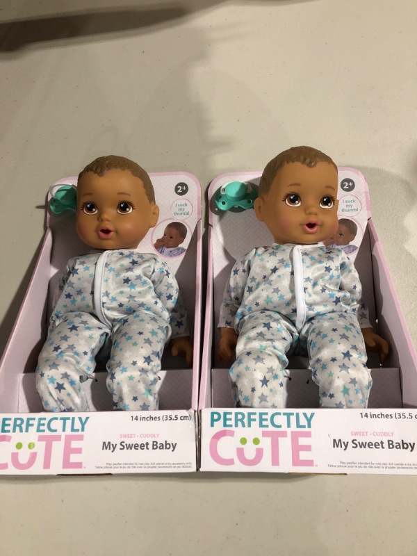 Photo 2 of Perfectly Cute 14 Baby twin set Dolls - Brown Hair, Brown Eyes