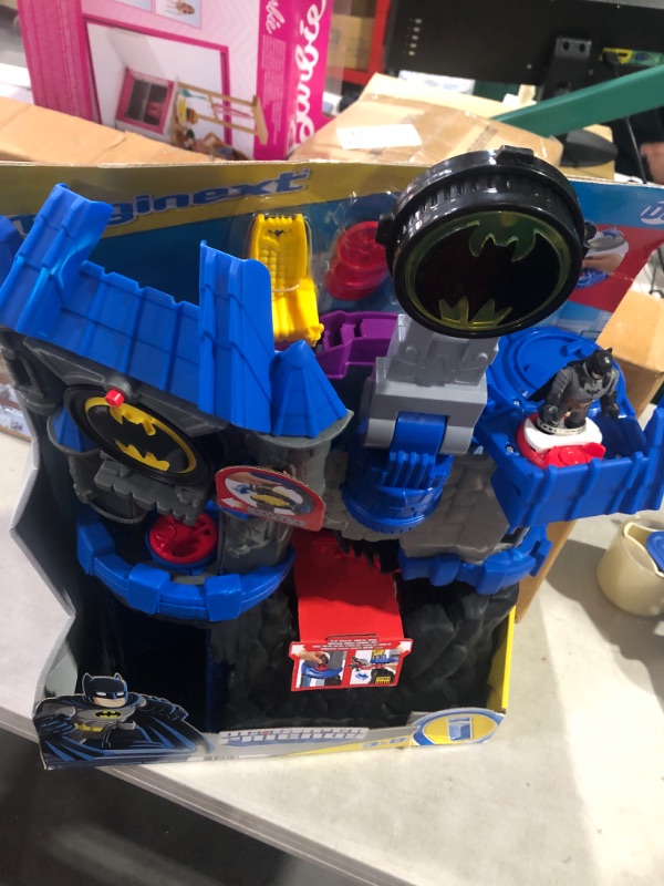 Photo 1 of Imaginext DC Super Friends Batman Toy, Wayne Manor Batcave Playset with Batman Figure Batcyle and Accessories