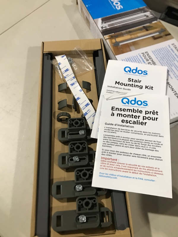 Photo 2 of Qdos Universal Stair Mounting Adapter for All Baby Gates | Slate | Universal Solution for Gate Installation on Banisters and Spindles - No Screws in Banister - Works with All Gates - Easy Installation