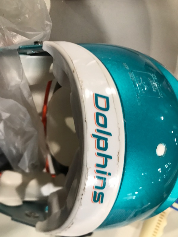 Photo 1 of **SEE CLERK NOTES**
Riddell NFL Flash Alternative Collectible Football Helmet Speed MIAMI DOLPHINS
