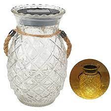Photo 1 of ***SEE CLERK NOTES***
Outdoor Solar Lanterns Hanging Lights, Pineapple Glass Jar Light LED Decorative, Solar Garden Lanterns Lamps with Handle Rope 