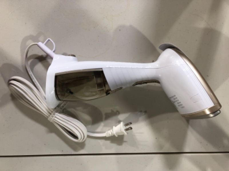 Photo 3 of Conair Steamer for Clothes with Built In Creaser- White/Champagne