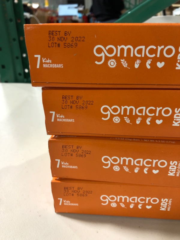 Photo 3 of [8 boxes] GoMacro Kids MacroBar, Peanut Butter Cup, Organic Vegan Snack Bars, 7 ct [EXPIRED]