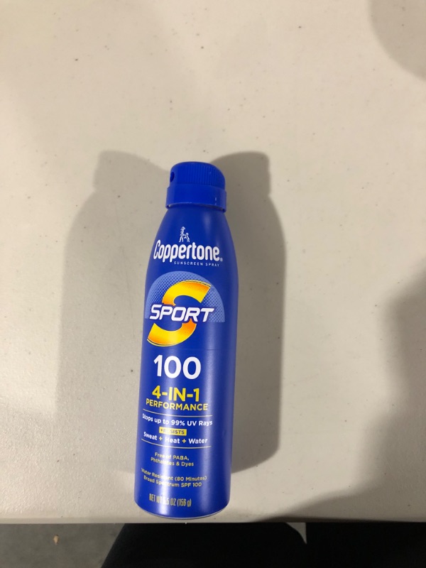 Photo 1 of Coppertone SPORT Sunscreen Spray SPF 100, Water Resistant, Continuous Spray Sunscreen, Broad Spectrum SPF 100 Sunscreen, 5.5 Oz Spray SPF 100 5.5 Ounce (Pack of 1)