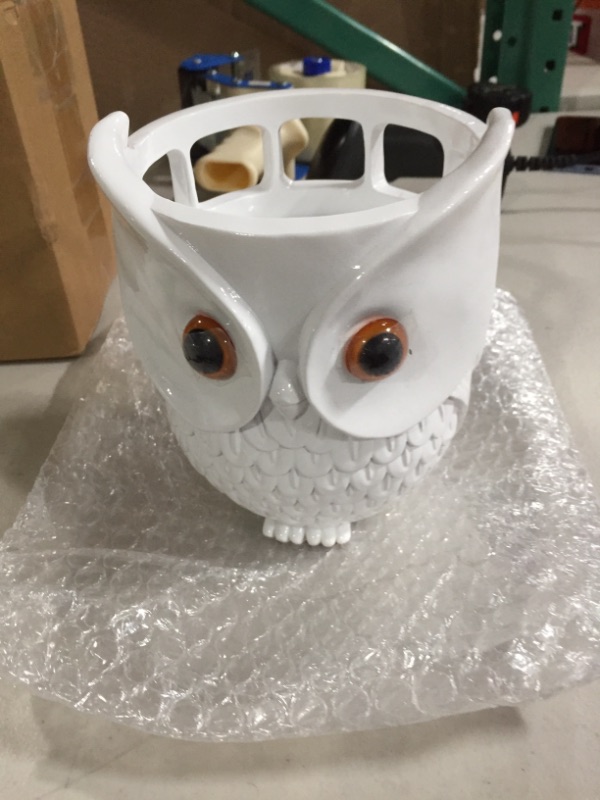 Photo 2 of KeyEntre Owl Shape Smart Home Guard Owl Statue Crafted Guard Station for Google Home Mini Google Nest Mini (2nd Gen) Dot 2rd/ 3rd/4rd Generation Station Clean Space Saving Guard Holder Guard Station