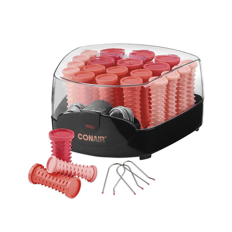 Photo 2 of Conair Compact Hot Rollers, Multi Size Travel Hot Rollers for Hair Curling, Portable Hair Styling Tools & Appliances, Coral