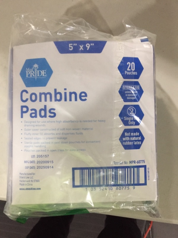 Photo 3 of 
MED PRIDE Sterile XXtra Absorbent Abdominal Pads [50-Pack] - 5”x9” ABD Combine Pads Individually Wrapped- Ultra-Absorbent Latex-Free & Non-Adherent.