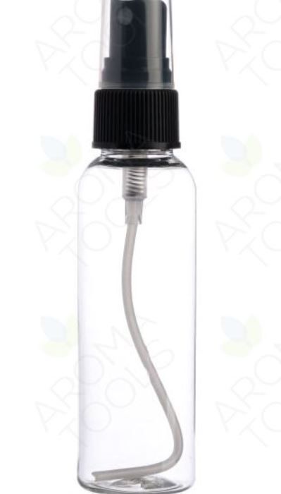 Photo 1 of 2 oz Clear Plastic Bottle w/ Fine Mist Top