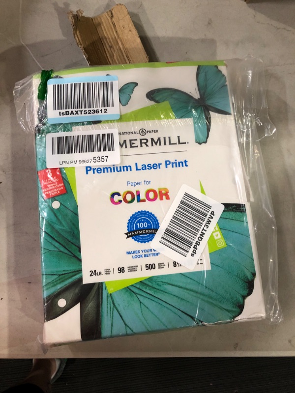 Photo 2 of Hammermill Paper, Premium Laser Print Paper, 8.5" x 11" Paper, Letter Size, 32lb Paper, 98 Bright, 100 Sheets Acid Free Paper