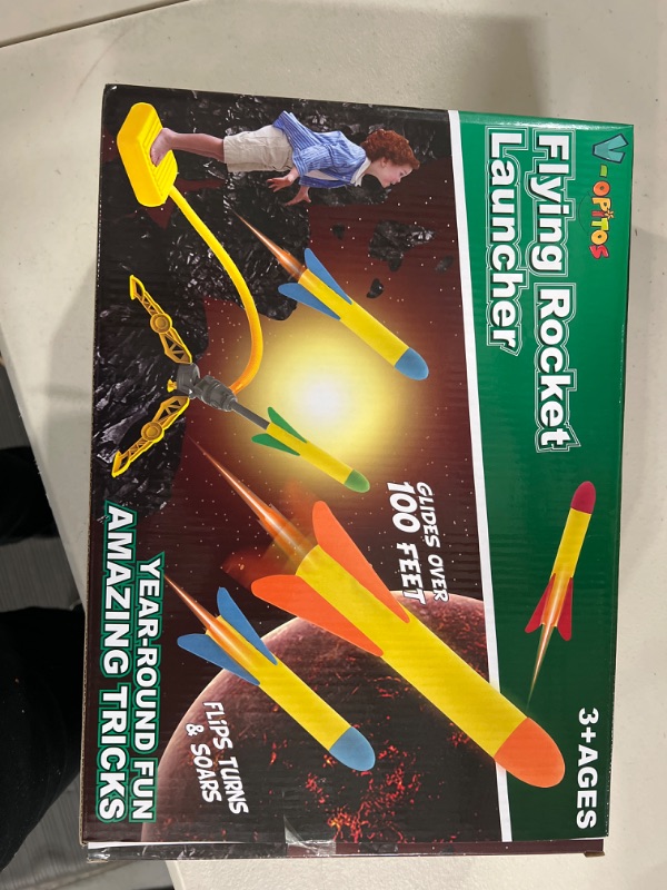 Photo 3 of V-Opitos Rocket Launch Toys for Kids Age of 3, 4, 5, 6, 7, 8 Year Old Boys & Girls, 2 Pack Rocket Launchers with 8 Colorful Foam Rockets, Top Outdoor Game, Ideal Christmas & Birthday Gift