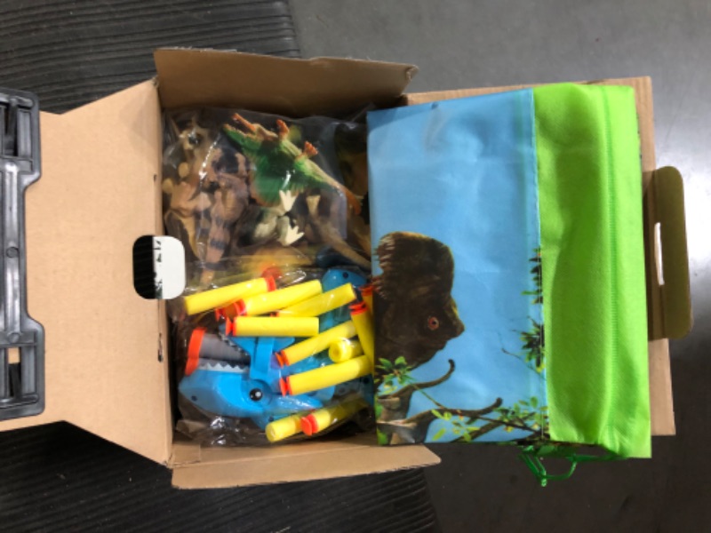 Photo 1 of [2022 New] Dinosaur Toys with 12 Realistic Dinosaur Figures, with Activity Play Mat & 2 Trees, for Create a Dino World Including T-Rex, Triceratops, for 3-8 Years Old Kids, Boys & Girls
