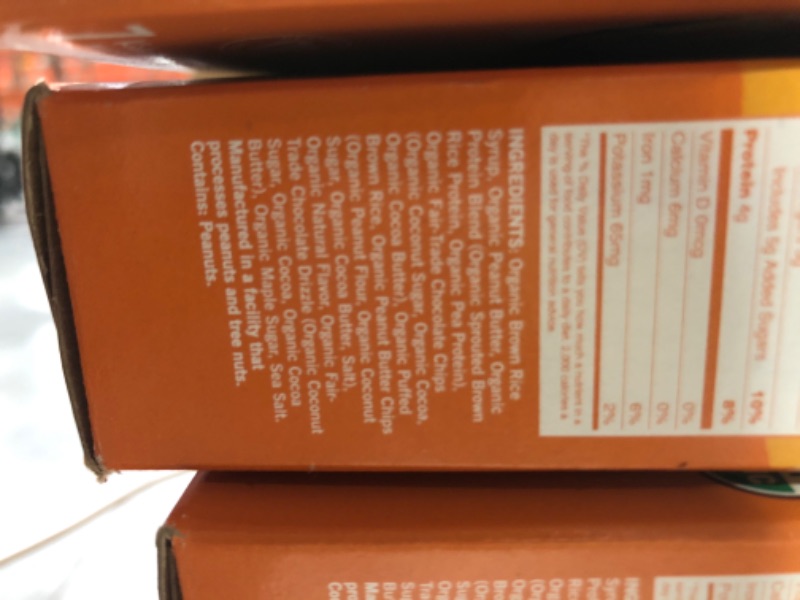 Photo 4 of (x4 boxes) (best by 30 Nov. 2022)
 GoMacro Kids MacroBar, Peanut Butter Cup, Organic Vegan Snack Bars, 7 ct