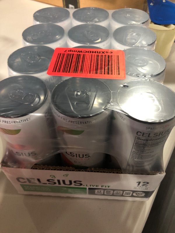 Photo 1 of CELSIUS Sparkling Kiwi Guava, Functional Essential Energy Drink 12 Fl Oz (Pack of 12) Sparkling Kiwi Guava 12 Fl Oz (Pack of 12)